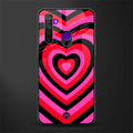 y2k black pink hearts aesthetic glass case for realme narzo 10 image