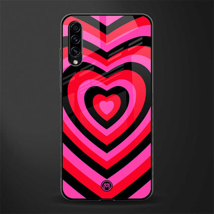 y2k black pink hearts aesthetic glass case for samsung galaxy a30s image