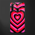 y2k black pink hearts aesthetic glass case for redmi note 8 image