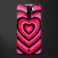 y2k black pink hearts aesthetic glass case for redmi note 8 pro image