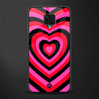 y2k black pink hearts aesthetic glass case for redmi note 9 pro image