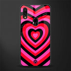 y2k black pink hearts aesthetic glass case for redmi note 7 image