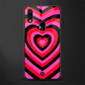 y2k black pink hearts aesthetic glass case for redmi note 7s image