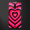 y2k black pink hearts aesthetic glass case for redmi 8 image