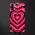 y2k black pink hearts aesthetic glass case for mi a3 redmi a3 image