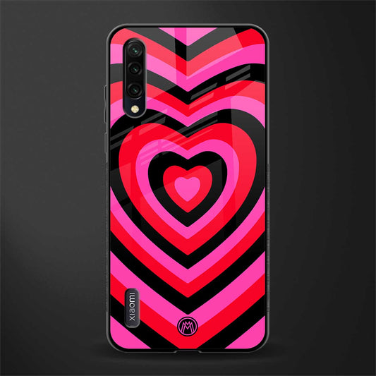 y2k black pink hearts aesthetic glass case for mi a3 redmi a3 image