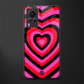 y2k black pink hearts aesthetic glass case for vivo x60 pro image