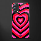 y2k black pink hearts aesthetic glass case for oppo f19 image