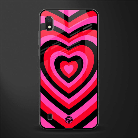y2k black pink hearts aesthetic glass case for samsung galaxy a10 image