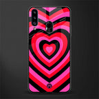 y2k black pink hearts aesthetic glass case for samsung galaxy a20s image