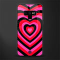 y2k black pink hearts aesthetic glass case for samsung galaxy note 9 image