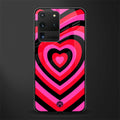 y2k black pink hearts aesthetic glass case for samsung galaxy s20 ultra image