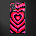 y2k black pink hearts aesthetic glass case for oneplus nord 2 5g image