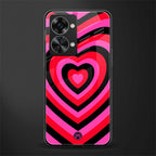y2k black pink hearts aesthetic glass case for phone case | glass case for oneplus nord 2t 5g