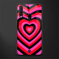 y2k black pink hearts aesthetic glass case for vivo y17 image