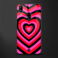 y2k black pink hearts aesthetic glass case for vivo y93 image