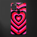y2k black pink hearts aesthetic glass case for samsung galaxy a21s image