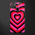 y2k black pink hearts aesthetic glass case for realme narzo 20 image
