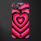 y2k black pink hearts aesthetic glass case for realme c25 realme c25s image
