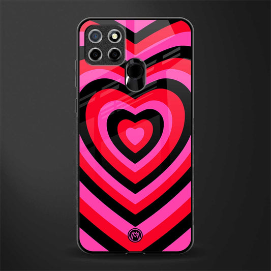y2k black pink hearts aesthetic glass case for realme narzo 30a image