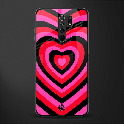 y2k black pink hearts aesthetic glass case for poco m2 image