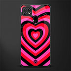 y2k black pink hearts aesthetic glass case for oppo a15s image