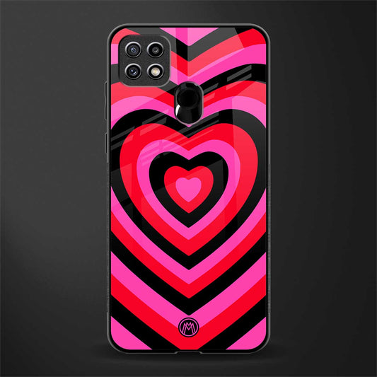 y2k black pink hearts aesthetic glass case for oppo a15s image
