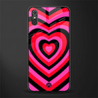 y2k black pink hearts aesthetic glass case for redmi 9a image