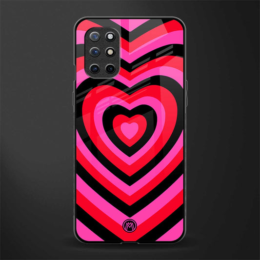 y2k black pink hearts aesthetic glass case for oneplus 8t image