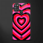 y2k black pink hearts aesthetic glass case for realme 7i image