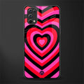 y2k black pink hearts aesthetic glass case for realme 7 pro image