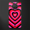y2k black pink hearts aesthetic glass case for mi 10i image