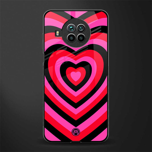 y2k black pink hearts aesthetic glass case for mi 10i image