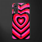 y2k black pink hearts aesthetic glass case for vivo y31 image