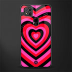y2k black pink hearts aesthetic glass case for poco c31 image