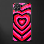 y2k black pink hearts aesthetic glass case for samsung galaxy a12 image