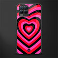 y2k black pink hearts aesthetic glass case for realme 8 pro image