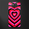 y2k black pink hearts aesthetic glass case for poco x3 image