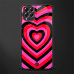 y2k black pink hearts aesthetic glass case for samsung galaxy f62 image