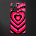 y2k black pink hearts aesthetic glass case for redmi note 10s image