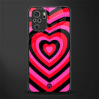 y2k black pink hearts aesthetic glass case for redmi note 10s image