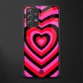 y2k black pink hearts aesthetic glass case for samsung galaxy a52s 5g image