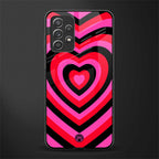 y2k black pink hearts aesthetic glass case for samsung galaxy a52s 5g image