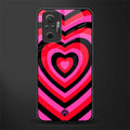 y2k black pink hearts aesthetic glass case for redmi note 10 pro image