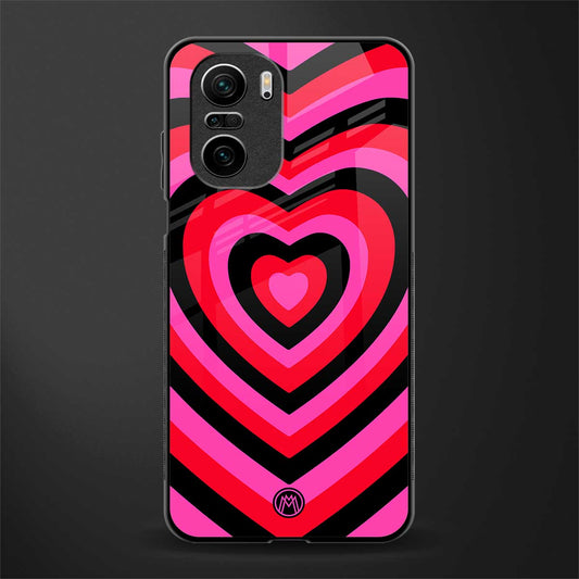 y2k black pink hearts aesthetic glass case for mi 11x 5g image