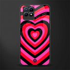 y2k black pink hearts aesthetic glass case for realme narzo 50 image