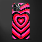 y2k black pink hearts aesthetic glass case for iphone 11 pro max image