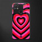 y2k black pink hearts aesthetic back phone cover | glass case for realme narzo 50a