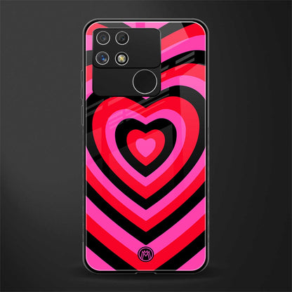 y2k black pink hearts aesthetic back phone cover | glass case for realme narzo 50a