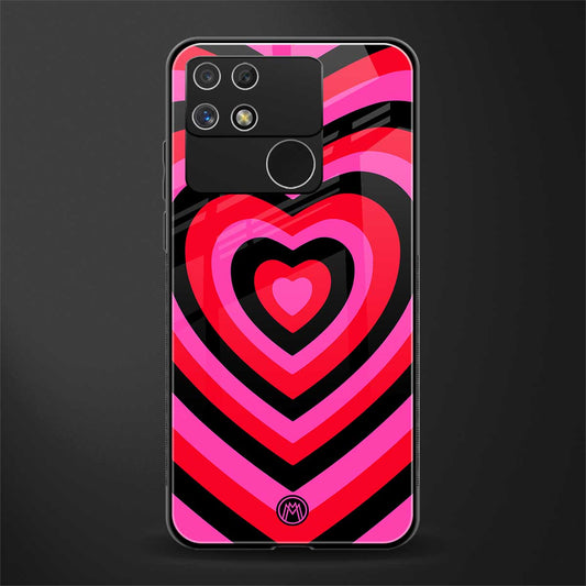 y2k black pink hearts aesthetic back phone cover | glass case for realme narzo 50a